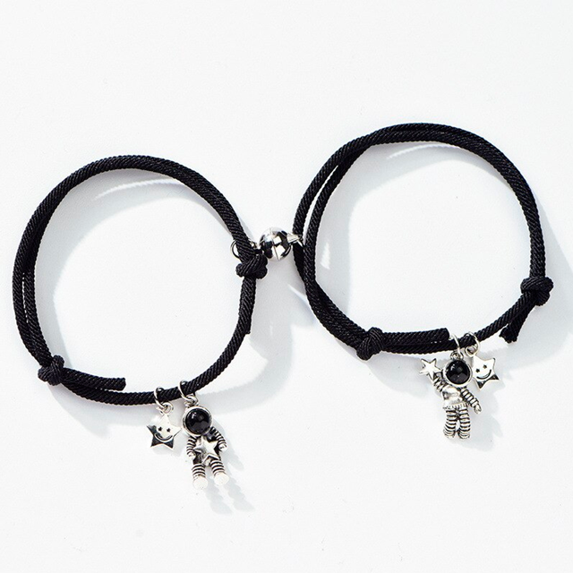 Set De 2 Pulseras De Imán De Astronauta Para Parejas