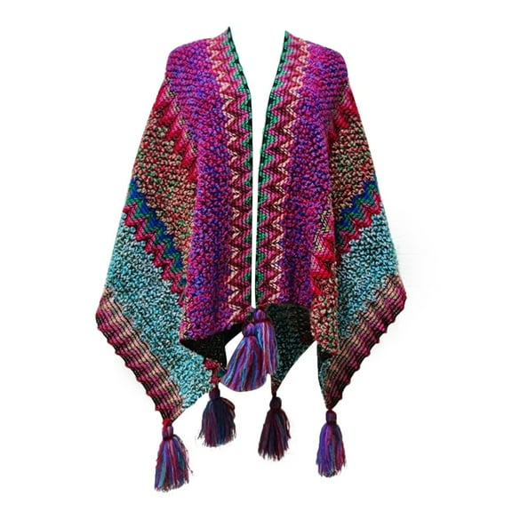 TRUBKH Winter Scarf Sheer Scarf Shawls and Wraps Knit Poncho Triangle Shawl Crochet Shawl Large Scarf A One Size