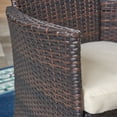 thumbnail image 4 of Contemporary Home Living 5-Piece Brown Wicker Finish Round Outdoor Furniture Patio Dining Set -, 4 of 8