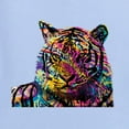 thumbnail image 5 of Wild Bobby Colorful Rainbow Siberian Tiger Animal Lover Women Graphic Tee, Light Blue, X-Large, 5 of 5