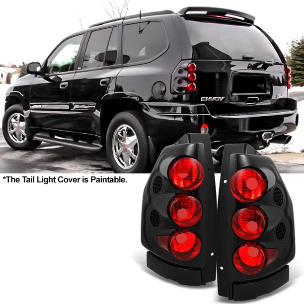Fit 20022009 GMC Envoy Black Tail Lights L+R 0209 tailights Walmart