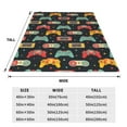 thumbnail image 3 of Honeii Retro Video Game Print Fleece Blanket - Throw Blanket for Bed, Sofa, Couch, Camping, and Travel , Microplush Ultra Soft Warm Blanket-40"x30", 3 of 7