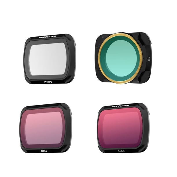 Drone Camera Filter Action Camera Reemplazo de filtro de lente de liberación rápida para Mavic Air 2, 4pcs, MCUV, CPL, ND4, ND8 Scienceny EL4815-14B