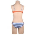 thumbnail image 5 of SAYFUT Women's Elegant Push Up Padded Two Piece Bandeaukini Top Scoop Bikini Bottom Set Swimsuits, 5 of 7