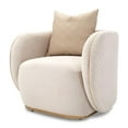thumbnail image 4 of Michael Amini Ariana Velvet Accent Chair - Beige/Gold, 4 of 15