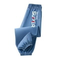 thumbnail image 1 of WEIYLL Pantalon pour Garçons Extérieur Élastique Été Printemps Tenue de Jeu Col Rond Motif Imprimé Bleu Foncé2 Taille 4-5 Ans, 1 of 7