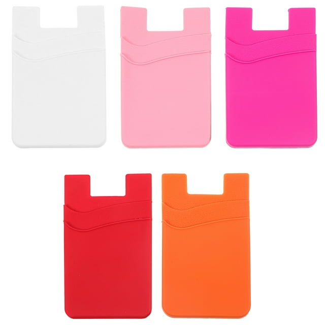 Shisuyan 5pcs Phone Wallet Phone Wallet Holder Card Case Phone Back Pocket Card Purse Bag