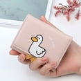 thumbnail image 4 of Kawaii Cartoon Duck Pattern Short Wallet, Trifold Coin Purse, Casual Credit Card Case, 4 of 6