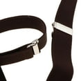 thumbnail image 3 of MERIGLARE Mens Suspenders Y Shape Wide Adjustable Elastic Belt with 3 Strong Metal Clips Coffee, 3 of 5