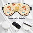 thumbnail image 4 of Naloa Summer Travel Print Sleep Mask for Sleeper, Light Blocking Sleeping Eye Mask for Women Men, Eye Shade with Adjustable Strap for Travel, Nap,Meditation, 4 of 7