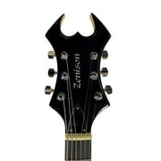 Zenison Heavy Metal Rock Style Electric Guitar, Solid Wood Body, Maple, Black
