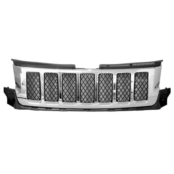 New Standard Replacement Front Grille, Fits 2011-2013 Jeep Grand Cherokee