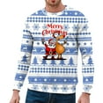 thumbnail image 1 of toraway Chandail à Capuche pour Hommes Automne et Hiver Tendance Décontractée Imprimé de Noël Chandail Col Rond L, 1 of 4