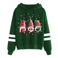 thumbnail image 2 of Sweat-Shirt d'Hiver pour Femmes Hoodie Mode Pull Mi-Long Blouse Ample Chaud Col Rond Cardigan Imprimé Noël Hoilidy, 2 of 6