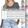 thumbnail image 4 of Nestiefly Long Sleeve Shirts for Women Fall Fashion V Neck Crop Tops Soft Stretchy Thermal Base Layer Undershirt Blue S, 4 of 6