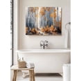 thumbnail image 6 of Orange Navy Blue Wall Art for Living Room,Canvas Picture Wall Decor for Bathroom Bedroom,Modern Oil Painting Art Forest Painting Artwork for Office Kitchen Hallway Dining Room Home Decor 12"x16", 6 of 8