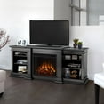 thumbnail image 1 of Real Flame Fresno 182,9 cm (72 Po) Cheminée pour Console Multimédia Noire, 1 of 1