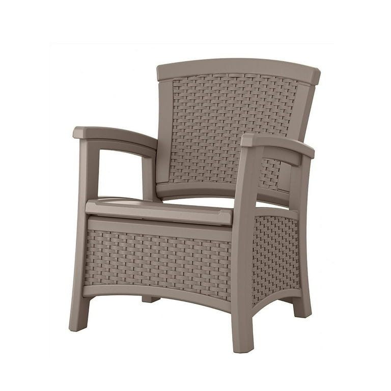 Elements resin outdoor discount lounge chair with storage