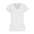 thumbnail image 1 of Playera Cuello V Yazbek blanca Talla Extra chica 100% algodón, 1 of 3