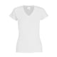 thumbnail image 1 of Playera Cuello V, para Dama, Color Blanco, Talla Mediana, 100% Algodón., 1 of 3