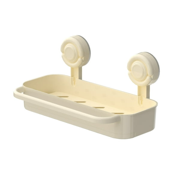 Strong Suction Cup Wall Mounted Storage Shelf Organizer Rack for Bathroom and Kitchen Shower Accessories