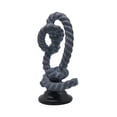 thumbnail image 2 of Modern Twisted Resin Knot Ornament Decor Statue Gold White Gray 5.3 x 3.5 x 8.9 in • Foyer Tabletop Art Sculpture for Living Room TV Cabinet, 2 of 6