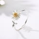 thumbnail image 4 of Anillos para mujer, regalos para mujer, flor, lindo, hoja pequeña, anillo abierto de hoja, 4 of 5