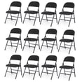thumbnail image 1 of Costway 12PCS Folding Chairs with Metal Frame PVC Leather Stackable Chairs for Indoor, 1 of 9