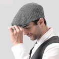 thumbnail image 5 of Middle-aged And Elderly Peaked Cap Adjustable Classic Beret Flat Hat (gray), 5 of 5