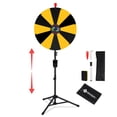 thumbnail image 1 of WinSpin Roue de Prix d'Affichage 24 Pouces Noir & Jaune Trépied DIY 12 Emplacements Roue Modulaire Personnalisée pour Salon Professionnel, 1 of 9