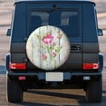 thumbnail image 5 of Kll Vintage Wood Background With Floral Tire Cover,Universal Wheel Tire Cover For Trailer, Rv, Suv, Truck,Camper And Many Vehicle,(14 Inch), 5 of 8