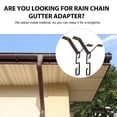 thumbnail image 2 of IFANLANDOR 2Set Rust Resistant Metal Rain Chain Hook and Drain Adapter Dark Brown Balcony, 2 of 7