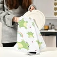 thumbnail image 6 of Kitchen Towels Cartoon Frogs & Rainbow Pattern Cleaning Towel Absorbent Hand Towels Tea Towels for Home Restaurant Dish Clean 28" x 18", 6PCS, 6 of 7