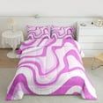 thumbnail image 2 of jejeloiu Modern Geometric Desgin Bedding Comforter Set,Minimalist Stripes Lines Twin Comforter Sets,Pink White Bedding Set For Teens,Luxury Bedroom Decor Reversible,2-Piece, 2 of 8