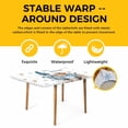 thumbnail image 4 of Blue Gnomes Christmas Table Cloths for 6 Foot Rectangle Tables, Xmas Gifts Snowflake Pine Cones Patio Waterproof Elastic Fitted Tablecloths, Washable Rectangular Table Cover for Camping, 4 of 8
