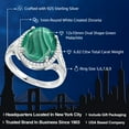 thumbnail image 2 of Gem Stone King 6.82 Ct Oval Green Malachite 925 Sterling Silver Ring, 2 of 5