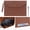 Coffee, variant on Wonderpool A4 Envelope Case Folder File Sleeve Thickened PU Leather with Removable Hand Strap and Inner Pockets Pouch for Document Stationery Tablet PC Holder Organizer Portfolio Bag (Plum red)