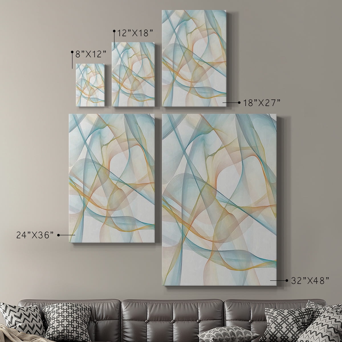 Curves and Waves III Premium Gallery Wrapped Canvas - Ready to Hang