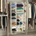 thumbnail image 4 of Household Essentials 10-Pocket Hanging Shoe Organizer, Narrow Canvas Closet Shelf, 2-Hook Support, Gentle and Breathable Canvas, Perfect for Shoe Organization and Care, 4 of 5