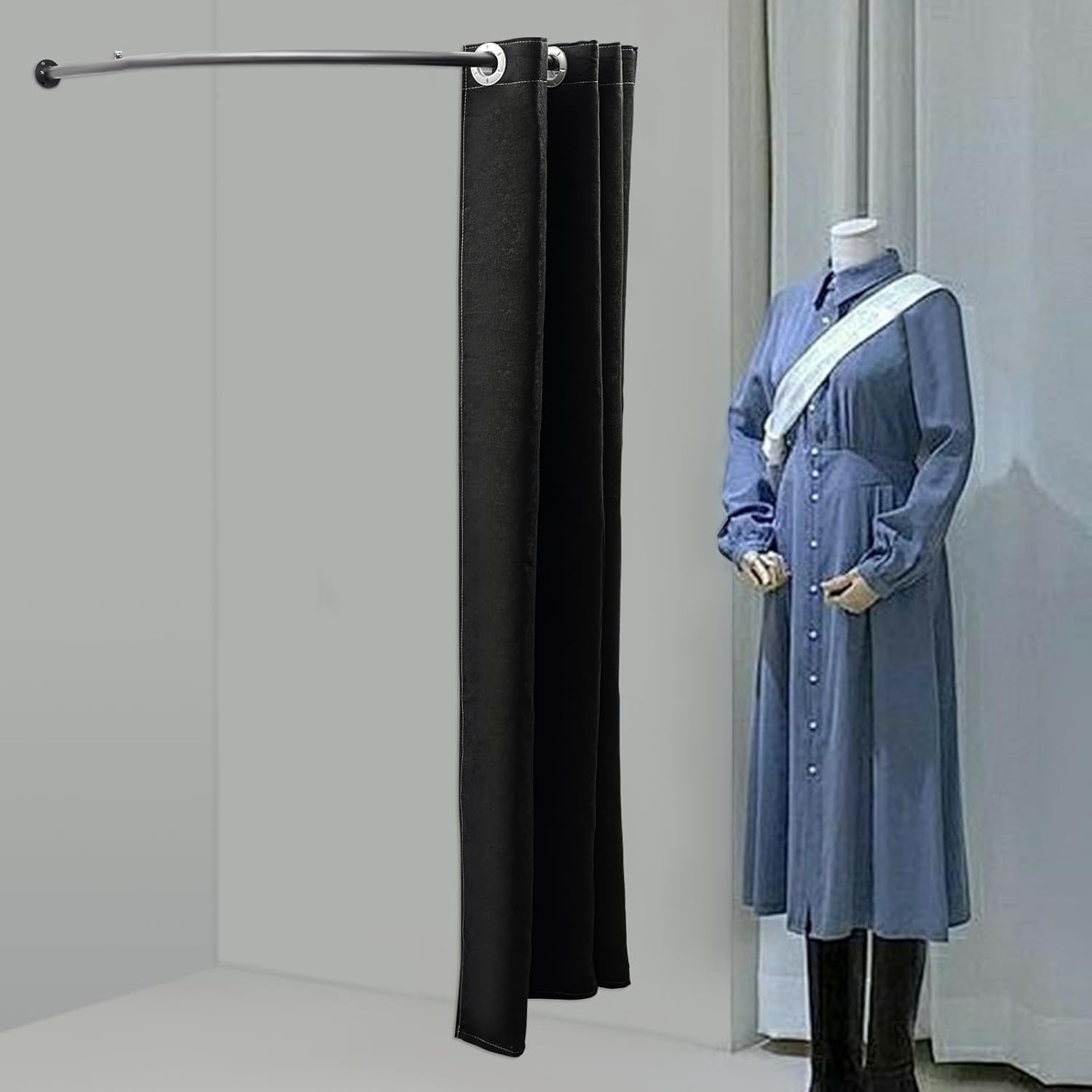 Miumaeov U-Shape Fitting Room for Boutiques, Portable Clothing Store Changing Room, Privacy Screen Partition Protection Dressing Room