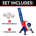 thumbnail image 2 of Franklin Sports Kids MLB Pitching Machine - MLB Baseball Pitching Machine for Kids Batting Practice - MLB Power Pitcher with Adjustable Speeds and Launch Angles (White/Red), 2 of 5
