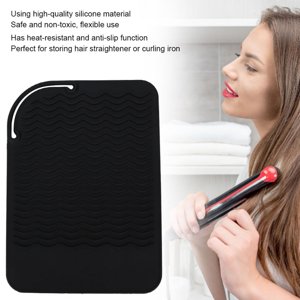 LHCER Silicone Heat Resistant Cover, Hair Straightener Pad, For Hair Styling Waver Home Use Hair Salons