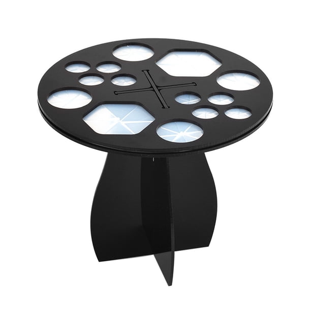Cepillo de maquillaje Secado Rack Acrílico Pintura Cepillo Secado Rack de 14 orificios Stick y Rack Dry Cepillo Cepillos Cosméticos Soporte Arte Decking Rack Negro Noticed CE001643-01