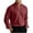 Wine, variant on LEAVINGSUO Mens Dress Shirts Stand Collar Solid Color Casual Button Pocket Long Sleeve Shirt Black S