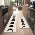 thumbnail image 2 of Boho Kitchen Mat Set of 2,Moon Modern Farmhouse Kitchen Rugs and Mats Non Skid Washable,Bohemian Kitchen Runner Rugs with Rubber Backing (17"x47"+17"x30"), 2 of 6