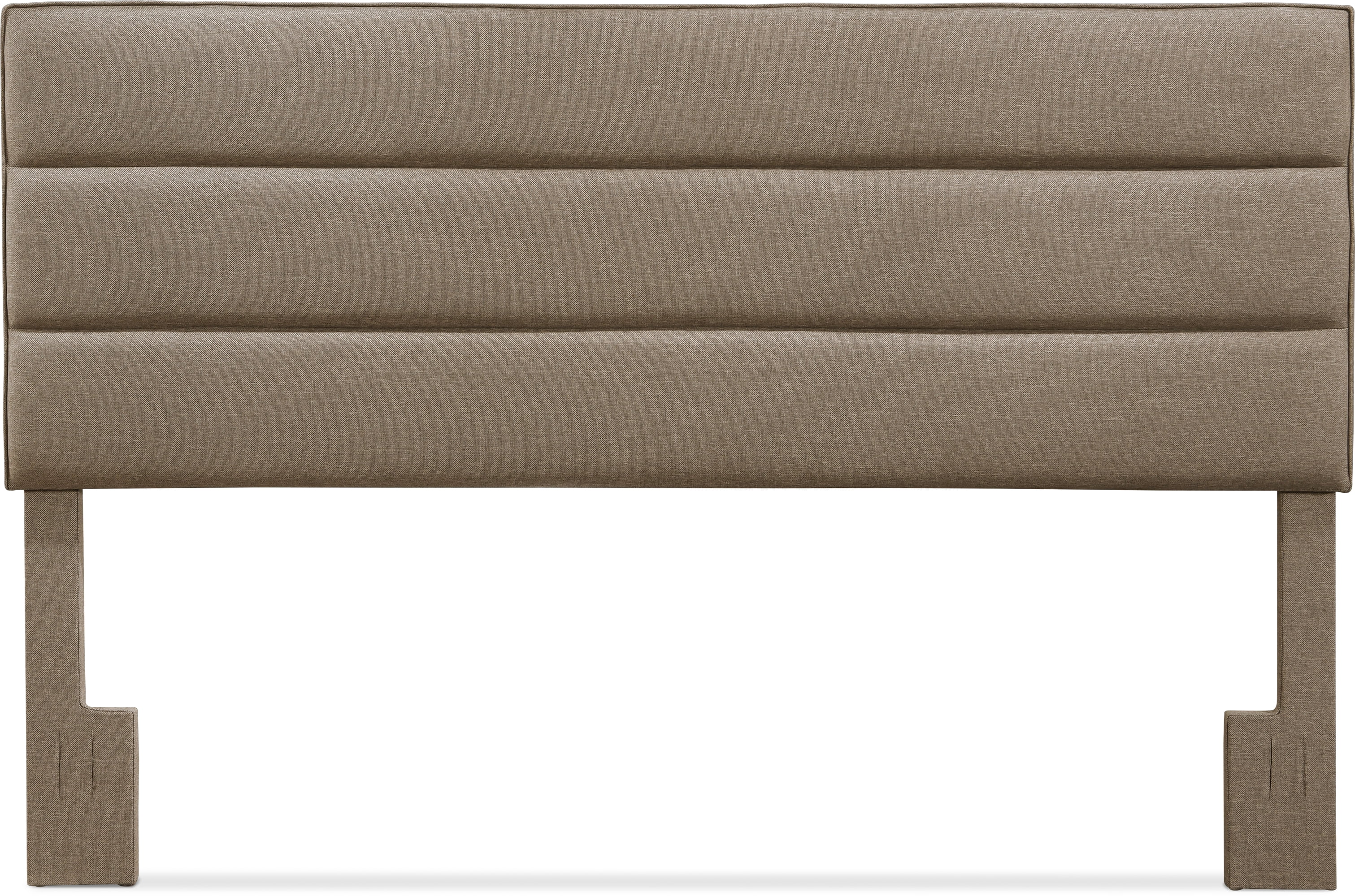 Serta Palisades Tufted Upholstered King Size Adjustable Headboard, Light Brown