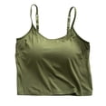 thumbnail image 2 of Omexry Womens Tops Fashion Ladies Camisole with Chest Pad No Steel Rings Bottom Underwear Yoga Sports Tank, 2 of 7