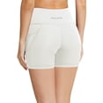 thumbnail image 3 of BALEAF Biker Shorts Women Yoga Gym Workout Spandex Running Volleyball Tummy Control Compression with Pockets 5" 2-Pack Black/White XXL, 3 of 6