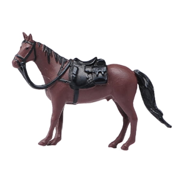 Figura de caballo a escala 1/64, modelo de animal, diseño DIY, accesorios de fotografía, minifigura Marrón