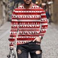 thumbnail image 1 of Blusas y camisas de manga larga con cuello redondo para hombre, blusa de poliéster con estampado navideño de otoño y manga larga para hombre., 1 of 5